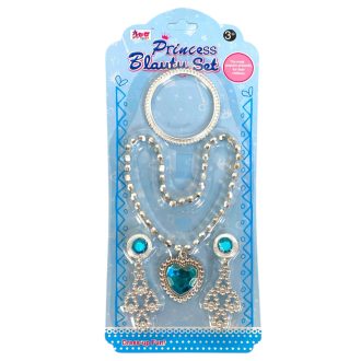   Ékszer klt., nyaklánc karkötõ, fülbevaló, 13x27 cm lapon