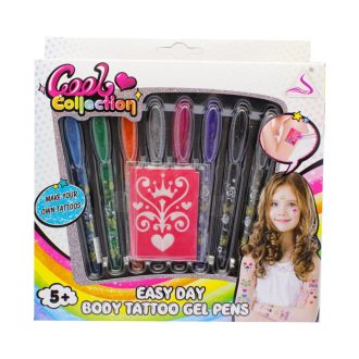   Testmatrica klt., tetoválás, 8 toll, sablon, smink, 22x20 cm dob.