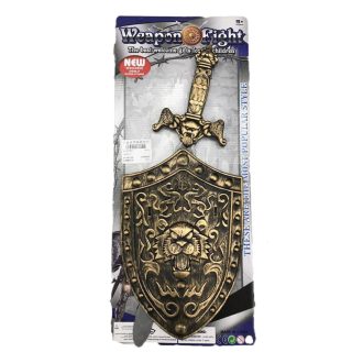 Lovag klt., pajzs, kard, 23x55 cm lapon