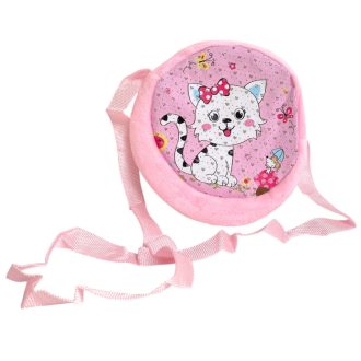 Lányka válltáska, cicás, 16x16 cm