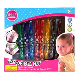 Testmatrica, Tetováló toll, smink, 8 db, 22x20 cm dob.