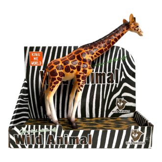 Állat, zsiráf, 21 cm, 22x17 cm dob.