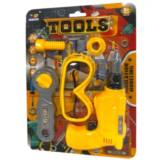   Szerszámgép klt., fúrógép, manuális, + szemüveg, 21x29 cm lapon