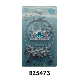 Korona klt., nyaklánc, kék, 18x31 cm lapon