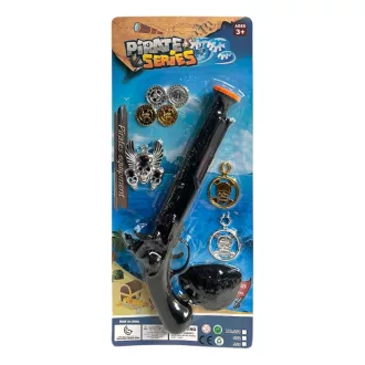 Kalóz klt., pisztoly + kieg., 18x41 cm lapon