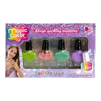 Köröm dekor klt., körömlakk, 4 db., smink, 18x11 cm dob.