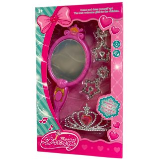 Korona klt., korona + el., tükör, 17x27 cm dob. Gombel.