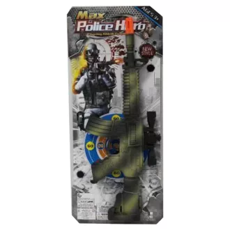 Gépfegyver, szikrázó, 18x43 cm lapon