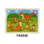 Fa puzzle, több féle kép, 30x23 cm pvc csom