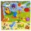 Fa puzzle, tücsök-bogár, pillangó kép, 30x30 cm. PVC csom