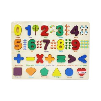   Fa ki-berakó, számok, mûveleti jelek, formák, 30x23 cm pvc