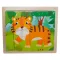 Fa mesekocka, állatok, 15x13 cm pvc