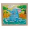 Fa mesekocka, állatok, 15x13 cm pvc