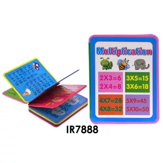 Szorzás oktató, 10 lapos, szivacskönyv, EVA, 10x13 cm