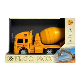 Teherautó, munkagépes, betonkeverõ, lend., 27x17 cm dob.