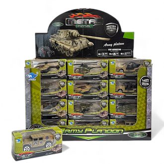   Fém katonai autó, jármû, több féle, lend., 11x5 cm dob. 48/disp.