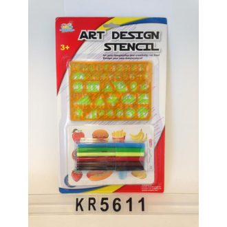   Sablon, ABC, 2 db, + formák + kieg. + 6 filc, 21x35 cm lapon