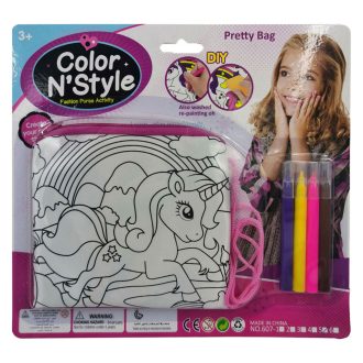   Színezõs retikül, mosható + 4 filctoll klt., 24x22 cm lapon