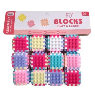 Tüskés kocka építõ, 12 db, kocka, 26x35 cm zacsk.