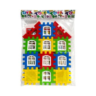 Építõ klt., puzzle ház építõ, 22x29 cm zacsk.