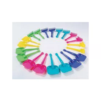 Homokozó lapát, gereblye több szín, 20 cm