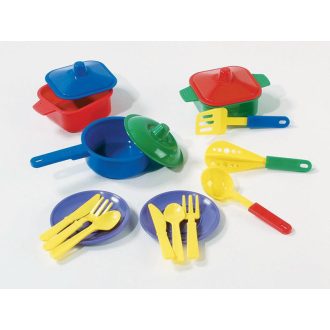 Edény klt., Lábos készlet, 19x11x13 cm hálóban