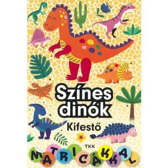 Színes dínók kifestõ matricákkal