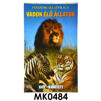 Kártya, Vadon élõ állatok, kvartett, 6,5x10 cm dob.