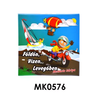   Memória Kártya, Földön, vízen, levegõben jármû, 8,5x8,5 cm dob.