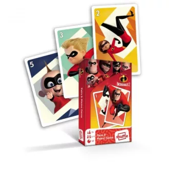   Memória kártya, Hihetetlen család, MINI Fekete Péter,  6x9 cm dob.