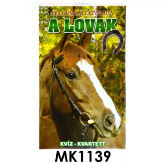 Kártya, Lovak, kvartett, 6,5x10 cm dob.