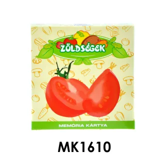 Memória kártya, Zöldségek, 8,5x8,5 cm dob.