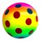 Labda, Pöttyös, szivárványos, 2 szín, lakkozatlan, 14 cm
