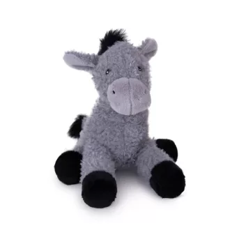 Plüss szamár, ülõ, 20 cm