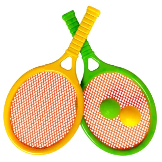 Ütõ klt., hálós, 2 ütõ, 2 labda, 17x34 cm hálós