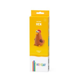 Gyurma klt., Hey Clay, tyúk, 3 tégely, 7x22 cm dob.