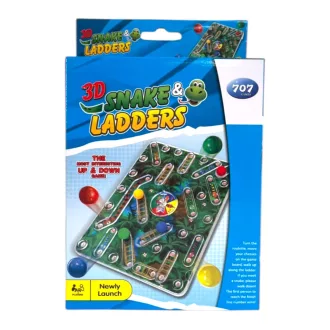   Kígyók és létrák, társasjáték, utazós, 15x24 cm dob.