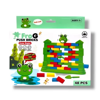 Falépítõ, ügyességi, társasjáték, 21x19 cm dob.