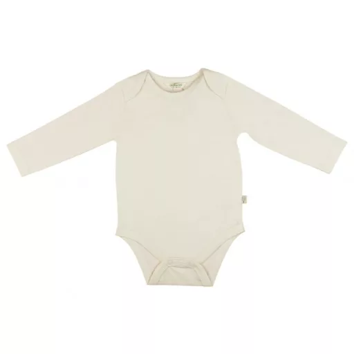 Organikus pamut hosszú ujjú kombidressz bézs 80-86