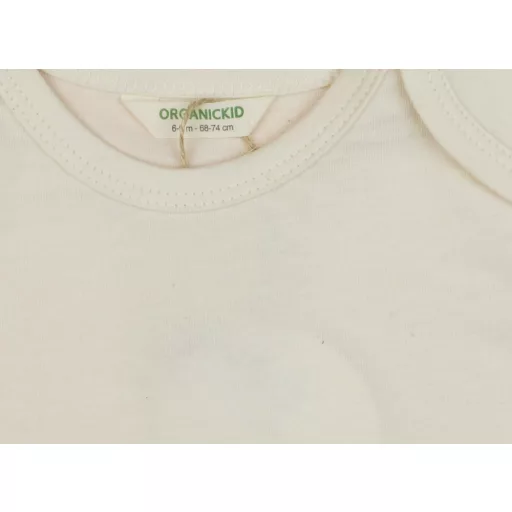 Organikus pamut hosszú ujjú kombidressz bézs 80-86