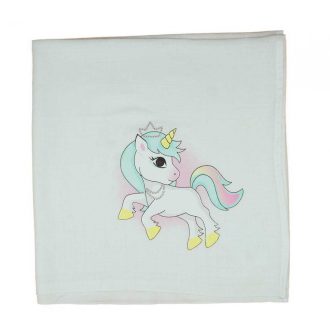 Unikornis textil-tetra pelenka 70 x 70 cm