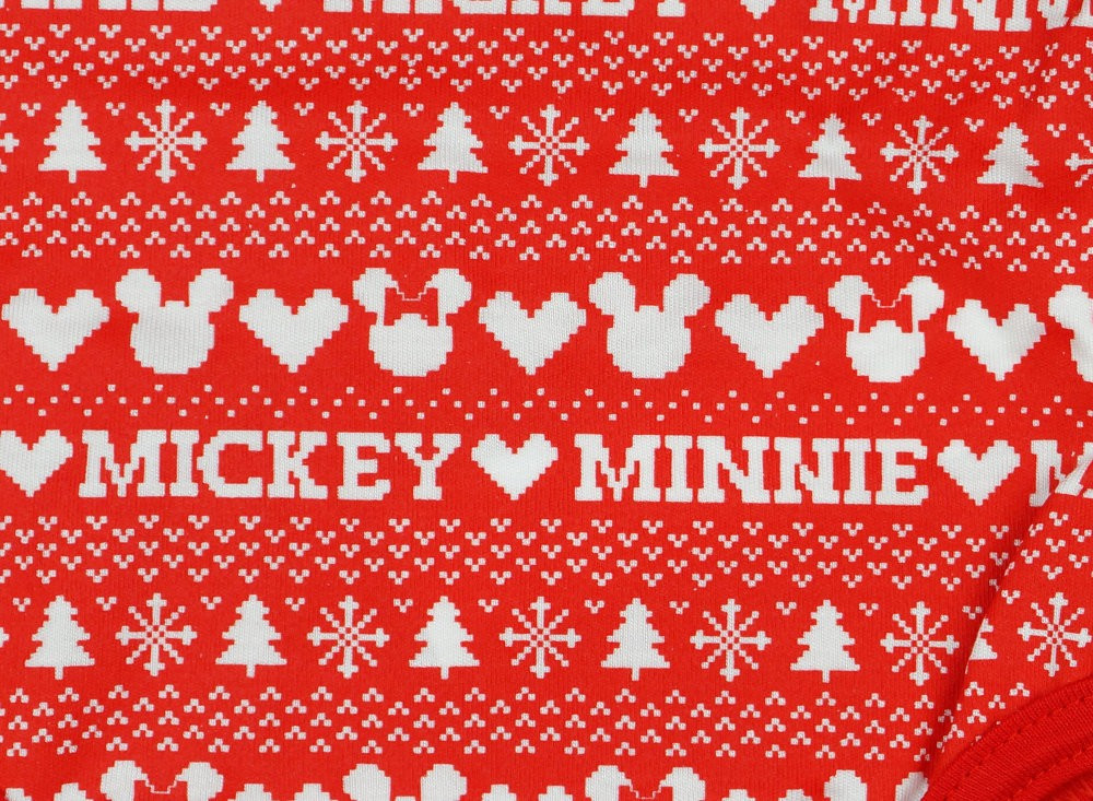 Disney Mickey és Minnie feliratos| norvégmintás| hosszú ujjú body| kombidressz piros Karácsony piros