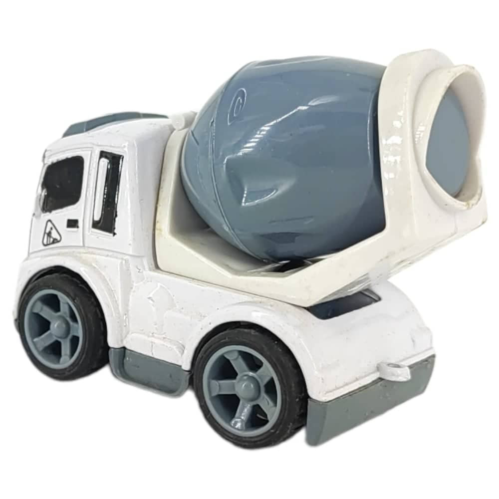 Játék lendkerekes teherautó 11x5,5 cm - fehér mixer
