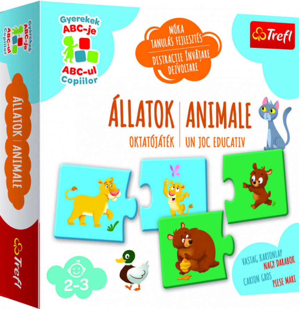 Móka tanulás és fejlesztés sorozat - Állatok oktató játék - Trefl